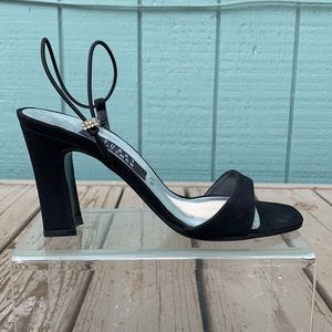 Stuart Weitzman black rhinestone sandal